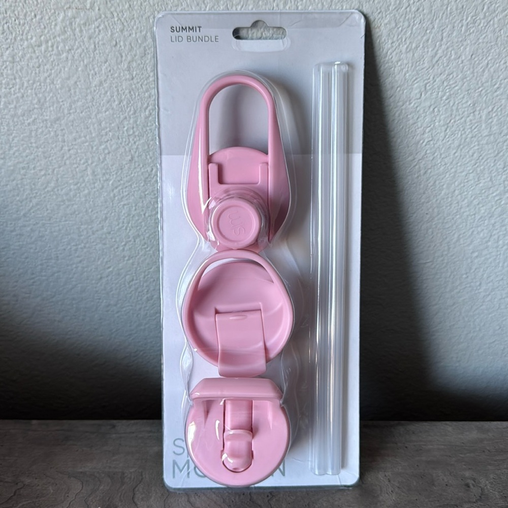 Simply Modern summit water Bottle Lids 3 Pack with handles. BLUSH